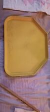 ONE Vintage Cambro Camtray Trapezoid Cafeteria Tray Mustard Yellow  picture
