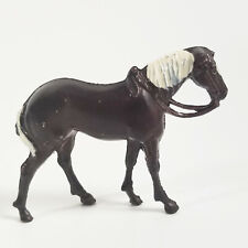 Vintage Miniature Cast Metal Horse Painted Figurine Brown 2.5
