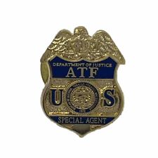 ATF Special Agent Department Of Justice US Government Agency Enamel Hat Pin picture