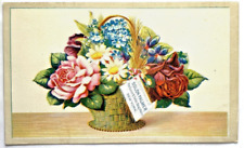Solon Palmer Victorian 1880's Trade Card Advertisement Flower Bouquet Vintage picture