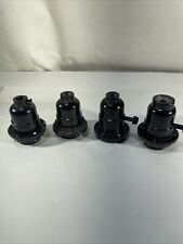 4 vintage Phenolic bulb sockets lamp chandelier part O2 picture