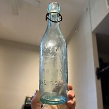 Antique Aqua Karl Hutter New York Blob Beer Bottle “Bottle Not To Be Sold” Early picture