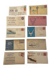 WWII WW2 Envelopes Lot 10 USS Launch Ships 1943/44 Stamped USA Navy Ship Names picture