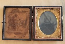  1/9th plate Metal Mat of Female Child In Chair - Dated 1869 2
