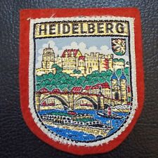 Vintage 1970's HEIDELBERG Souvenir Felt Patch Badge Shield Germany German Unused picture