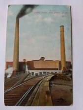 Vintage Postcard. Fulton paper mill. Fulton, New York. Railway picture