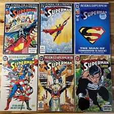 Superman Comics Lot 6 No. 76-81 VF/NM Bagged/Boarded 1993 World Without Superman picture