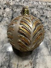 Neiman Marcus 2020 Round Shaped Glitter Christmas Ornament NWT Retail $32.00 picture