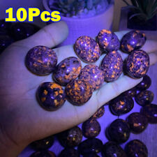 10Pack Natural Yooperlite Tumbled Stone UV Reactive Sodalite Gemstone Home Decor picture