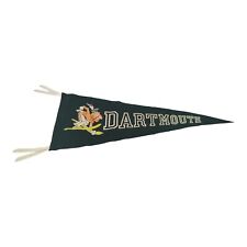 Dartmouth College Indians Ski Team Skiing Figure Pennant Flag RARE 1940s picture