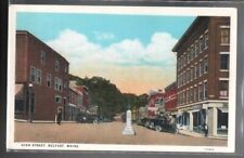 High Street Belfast Maine White Border Postcard Not Posted NM picture