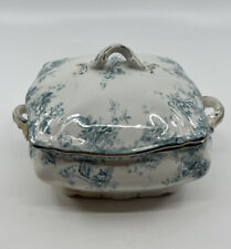 Antique Ridgway Semi Porcelain Butter /Soap Dish Clevedon Pattern As Is picture