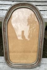 Antique Bubble Glass Cathedral Wood Picture Frame~Large~Olive~10.75”x 16.75” picture
