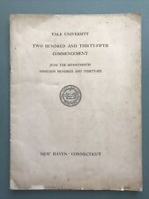 1936 Yale University Commencement Program Brochure New Haven Connecticut picture