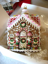 Sweet Savannah Gingerbread House Polish Glass Christmas Ornament picture