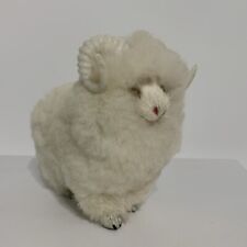 Vintage 5” Wool Lamb Sheep Figurine Real Wool Animal picture