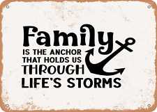 Family is the Anchor That Holds Us Through Life's Storms 2 - Vintage Look Sign picture