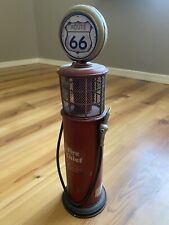 Vintage Style Route 66 Fire Chief Table Decor Gas Pump Mancave Bar Rustic Look picture