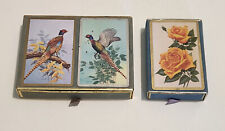 Lot of 3 Decks - Vintage CONGRESS Playing Cards – Rose & Bird designs – NICE picture