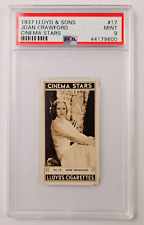 1937 Lloyd & Sons Cinema Stars #17 JOAN CRAWFORD - PSA 9  ~ HIGHEST GRADED  picture