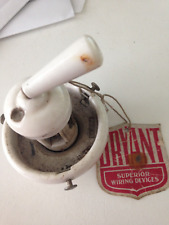 VINTAGE BRYANT CEILING MOUNT PULL CHAIN SWITCH SINGLE POLL- Used & clicking. picture