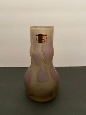 Vintage Hand Painted by Ilanit Frosted Glass Vase picture