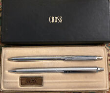 Vintage Silver Cross Classic Pen & Pencil Set With Paperwork 250105 - Black Ink picture