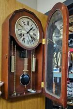VINTAGE WALTHAM 31 DAY WINDING WALL CLOCK WITH CHIMES   gr picture