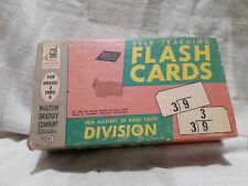 Vintage Division Self Teaching Flash Cards Milton Bradley 1962 in Original Box picture