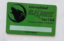 ELFQUEST INTERNATIONAL FAN CLUB CARD TO HUNT TO HOWL TO LIVE FREE 1991 WARP GRAP picture