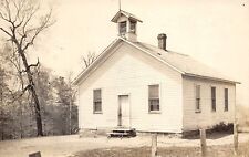 Leetonia OH~Maple Run School Reunion Invite~Stoop~Delapidated Belfry~RPPC 1910 picture