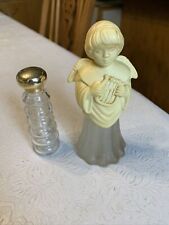 Avon Angel with a Harp and Small Clear Avon Bottle picture