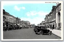 Goshen Indiana~Main Street~1930s Blue Sky Postcard picture