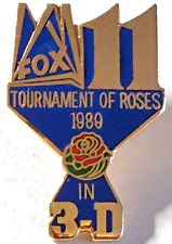 Rose Parade 1989 FOX 11 TV Station in 3-D 100th Tournament of Roses Lapel Pin picture