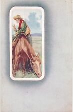 Cowboy In Horse Artist Unsigned 1910 Western  picture