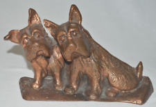 Antique Bronze Scottish Terrier Napanoch, NY I.M.D.D. Door Stop VTG Scottie Dog picture