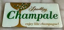 VTG Sparkling Champale Advertising Glass Sign Metropolis Brewery NJ 4”x8” WOW picture