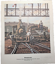 Vintage  MISSOURI Terminal Railroad Association Of St. Louis Engine No. 15 Print picture