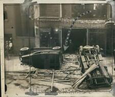 1923 Press Photo Two Autos Tumble Out of Second Story Window in Uptown New York picture