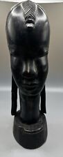 Vintage African Kenyan Head Hand Crafted Wooden 9 Inch Art Sculpture Statue picture