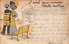Antique Postcard c1907 Sweethearts Love Letter Edwardian Dress Woman Romance picture
