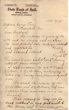 T17-73158 Letter EW Hazard State Bank Hull Iowa 1898 to Sea Capt Cyrus True ME picture