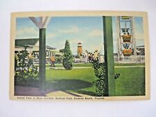 Vintage Linen Postcard Main Pavilion Buckroe Park Buckroe Bch VA Unposted #11894 picture