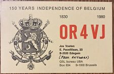 QSL Card  Edegem, Belgium - 150 Years of Independence - Jos Voeten  OR4JV - 1980 picture