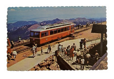 Streamline Diesel Cog Train at the Summit of Pikes Peak Colorado Postcard picture