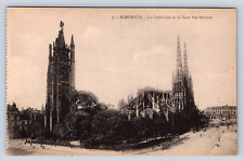 Vintage Postcard BORDEAUX. - La Cathédrale et la Tour Pey-Berland picture