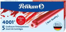 Pelikan 4001 GTP/5 Ink Cartridges for Fountain Pens, Brilliant Red, 1.4ml, 5 Pk picture