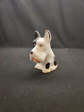 Vintage 1930's Black White China Painted Scottie Dog Scottish Terrier Bank picture