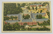 Vintage Linen Postcard ~ US Naval Hospital Aerial View ~ Pensacola Florida FL picture