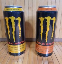 MONSTER COLD BREW PAIR OF UN-OPENED CANS Sweet Black & Latte Energy Drink  picture